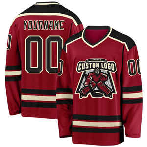 Maglia da Hockey su Ghiaccio Personalizzata con Numero e Nome Ricamati, <span class=keywords><strong>Top</strong></span> per Squadre di Hockey - Product Image 5