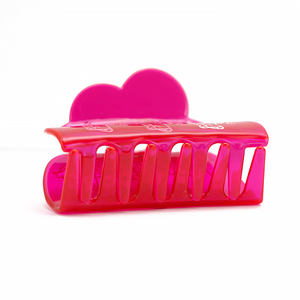 Pinces à cheveux en acétate à rayures rouges de style européen et américain, accessoires de cheveux uniques et simples pour femmes, vente en gros. - Product Image 4