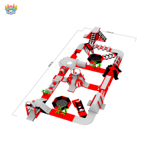 מגלשת מים מתנפחת ניידת ועמידה של AirFunPro, מתאימה לפנים ולחוץ, מסלול מכשולים למבוגרים וילדים - מחומר PVC - Product Image 5