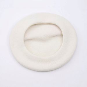 Boina Blanca con Orejas de Gato, Diseño Personalizado, Estilo Casual para Exteriores, 100% Lana, Nueva Moda 2023 - Product Image 5