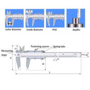 Yaopu pinza nonio ottica ad alta precisione in acciaio inox Calibrador Pie De Rey con campo di misura di 0-100/0-125mm - Product Image 6