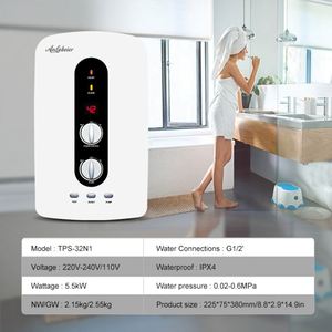 Mini calentador de agua instantáneo eléctrico de grado comercial para uso en hoteles con carcasa de plástico de refuerzo con bomba - Product Image 4