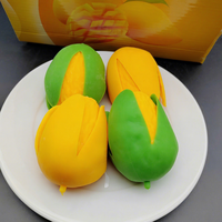 Jouet anti-stress souple en TPR en forme de mangue à peler simulée, idéal pour le bureau et les cadeaux, vente en gros