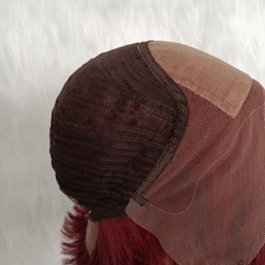 Base de soie haut Pixie court Bob perruques 99J bourgogne 530 cheveux humains bruts Bob perruques dentelle frontale perruque de cheveux humains - Product Image 2