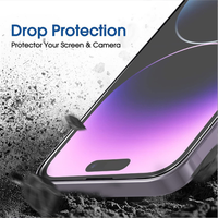 Pelindung Layar Kaca Tempered Ultra Tipis 9H 2.5D 0.33mm untuk iPhone 18 17 16 15 Pro Series, Transparansi Tinggi, Ponsel Berkualitas Tinggi