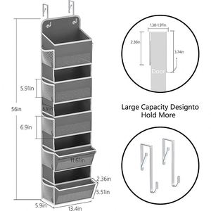 Hot Selling <b>Storage</b> <b>Bag</b> Non-woven Fabric <b>Large</b> Capacity Hanging Organizer <b>Storage</b> <b>Bag</b> With Mesh Pocket - Product Image 4