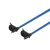 Bâtons de ski en aluminium durables, sangle de poignet réglable, logo personnalisé, vente en gros OEM