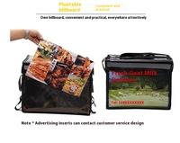 Sac isotherme pliable et portable pour livraison de repas, personnalisé OEM, en bâche 1680D, doublure en feuille d'aluminium, étanche, pour la restauration