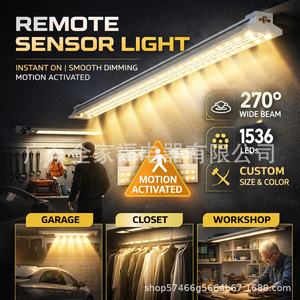 Cabinet Led Sensor <b>Light</b> 1536 Leds 270 Degree Beam <b>Motion</b> Activated Garage Closet Workshop - Product Image 1