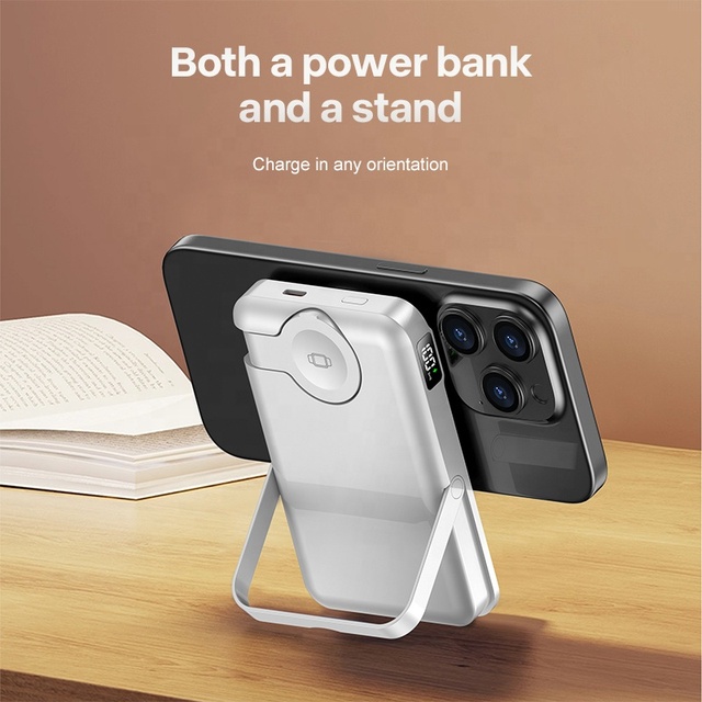 Multi-functional 20W/15W Wireless Magnetic Fast Charging PowerBank 10000mah 3 in 1 Portable Charger for Smartphone Watch Holder