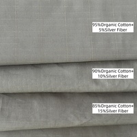 Tissu en fibre d'argent 5%/10%/15% certifié CE/OEKO/GOTS couleurs personnalisées matériau de drap de lit de mise à la terre conducteur