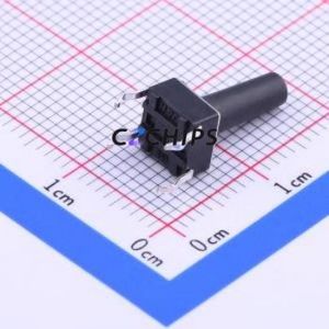 K2-6639DP-S4SW-04 Tactile Switch Through hole-4P,6x6mm Switch Single Pole Single Throw Round Button 2.5N Through Hole - Product Image 2