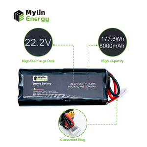 Mylin Energy 8000mAh 6S2P 22.2V Lithium Ion Battery Pack for Professional Drone Power System - Product Image 4