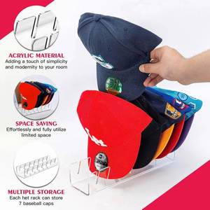 Expositor de Gorras de Béisbol Transparente y Negro de 7 Orificios, Soporte de Acrílico Resistente para Decorar el Hogar y Tiendas - Product Image 5