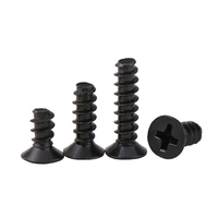 M2 M2.3 M2.5 M2.6 M3 M3.5 M4 Acier Noir Phillip Tête Plate Filetage Roulant Coupe Formant Vis Pour Plastique