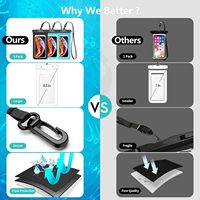 Pochette étanche pour téléphone portable en PVC de haute qualité, sac étanche pour téléphone portable pour la natation, vente d'usine