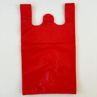 Sac de courses en plastique de 4 pieds, bleu, orange, blanc, vert, type T-shirt, avec poignée, imprimable ou non imprimé