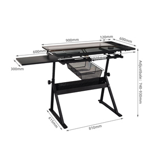 Chuyên nghiệp có thể điều chỉnh Tempered Glass bảng vẽ cho các nghệ sĩ kiến trúc sư và trường học sử dụng cho kế hoạch chi tiết máy trạm - Product Image 3