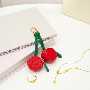 QY PU Leather Mini Zipper Coin <b>Purse</b> Keychain Portable Small Earphone Storage Bag Pendant Wallet Bag - Product Image 3