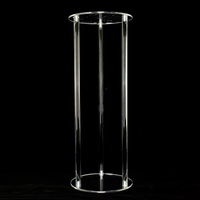 Combinaison de supports à fleurs personnalisés Porte-fleurs en acrylique pour décorations de table de restaurant occidental à l'atmosphère élégante