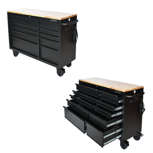 Armoire à outils 132 cm, 10 tiroirs, en acier au carbone durable, noire, garantie 2 ans, rangement d'atelier pour mécanicien, garage, OEM - Product Image 1