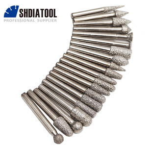 Foret à fraises diamantées Grit46 tête de meulage revêtue de diamant <span class=keywords><strong>pierre</strong></span> <span class=keywords><strong>marbre</strong></span> granit sculpture mèches de gravure <span class=keywords><strong>pour</strong></span> outils rotatifs - Product Image 1