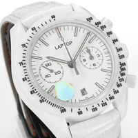 Nouvelle montre mécanique automatique de luxe pour homme, chronographe avec calendrier, boîtier en céramique blanche, réserve de marche, style Hip Hop, 26 ans d'expérience, très populaire
