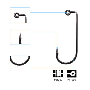 Anzuelos de Pesca Sk-02 al por Mayor, 90 <span class=keywords><strong>Grados</strong></span>, 2 Veces Más Resistentes, para Agua Salada y Agua Dulce, Resistentes al Óxido, con Punta, para Señuelos Suaves, <span class=keywords><strong>Plomo</strong></span>, Jig - Product Image 2