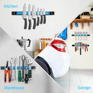 <span class=keywords><strong>Barre</strong></span> de rangement magnétique 12 aimants, organisateur mural magnétique pour outils, bande magnétique robuste, support mural pour garage - Product Image 6