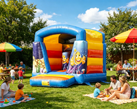 Château gonflable commercial en PVC sur le thème des tortues et des poissons sous-marins, écologique, 4x4x3m, pour enfants, aventure océanique