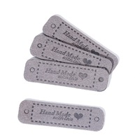 Étiquettes miniatures en daim faites à la main, étiquettes en similicuir souple avec cœur pour tricots, artisanat DIY et emballage cadeau