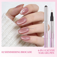 Kit de manucure portable UV LED pour gel effet œil de chat, outils magnétiques pour nail art à retirer par trempage, pour la maison et le salon DIY