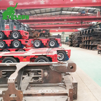Semi-remorque surbaissée modulaire flexible de 150 à 200 tonnes avec direction hydraulique pour le transport de machines lourdes