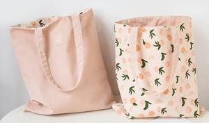 B053 Bolso de mano de lona reciclado ecológico Bolso de mano de doble cara Casual Lindo estampado <span class=keywords><strong>Shopper</strong></span> Logotipo personalizado para ir de <span class=keywords><strong>compras</strong></span> - Product Image 2