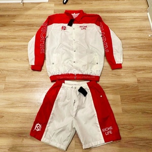 <b>Men</b> Lightweight Zip up Nylon Jackets and <b>Shorts</b> Two Piece Casual Street Wear Tracksuit Set Sports Nylon <b>Men</b> Windbreaker Set - Product Image 2