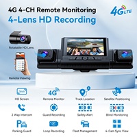 Cámara para Auto ADINKAM 4G SIM de 4 Canales, Frontal 2K+1080P*3, Anti-Robo, Alerta Instantánea a través de la Aplicación, DVR para Vehículo con Vista en Vivo y Almacenamiento en la Nube
