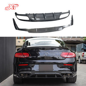 Diffuseur arrière en Fiber de carbone Style <span class=keywords><strong>C63</strong></span> ED1 pour Mercedes Benz W205 coupé 2 portes Bodykit Lip2015-21 de pare-chocs arrière - Product Image 3