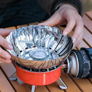 Mochila portátil al aire libre estufa de Gas para acampar táctico plegable <span class=keywords><strong>Lotus</strong></span> a prueba de viento <span class=keywords><strong>Camping</strong></span> mochilero estufa de Gas - Product Image 1