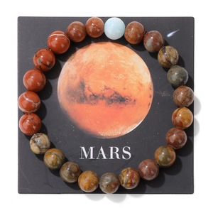 Nouveau Style Pierre Naturelle 8mm Perlé Bracelet Extensible Huit Planètes du Système Solaire Unisexe Cadeau Bijoux Faits À La Main Bracelet - Product Image 5