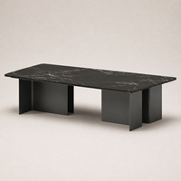 Table console en marbre couleur café de luxe QINUO Furniture Store, table console en marbre sur mesure pour salon