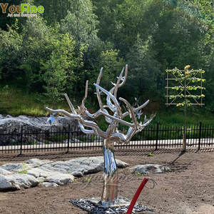 Decoración <span class=keywords><strong>de</strong></span> jardín al aire libre <span class=keywords><strong>Acero</strong></span> inoxidable Decoración <span class=keywords><strong>de</strong></span> lujo para el hogar Escultura <span class=keywords><strong>de</strong></span> árbol <span class=keywords><strong>de</strong></span> metal - Product Image 6