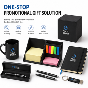 Caja de Notas Giratoria 2 en 1 con Logotipo Personalizado, Organizador de Escritorio Plegable, Juego de Notas Adhesivas con Marcadores de Página de 5 Colores para Regalo de Oficina - Product Image 6