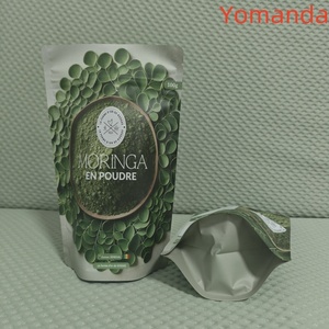 Tùy chỉnh đứng lên túi dây kéo trong 100g 250g 500g Quy mô cho túi trà bột Moringa bao bì cho thức ăn trẻ em đường thức ăn vật nuôi - Product Image 2
