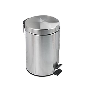 Metalen Opstap Roestvrijstalen Vuilnisbak Persen Type Deksel Voetpedaal Vuilnisbak Afvalbakken Voor Keuken Vuilnisopslag - Product Image 1