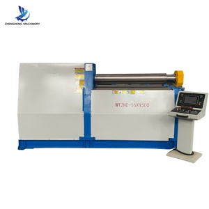 Machine de formage et de pliage de plaques en acier inoxydable à quatre rouleaux CNC W12-16x1500 avec commande PLC, formage automatique des extrémités, entraînement par moteur - Product Image 2
