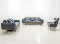 Chesterfield Wohnzimmer möbel Voll italienische Leder couch Dreisitzer-Sofa mit reversibler Rückenlehne