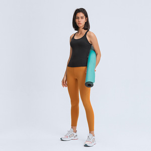 Débardeur blanc serré femmes Yoga Lulu Spandex haut débardeur pour femme Yoga - Product Image 4