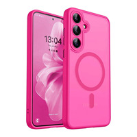 Étui à ventouse magnétique texturé adapté pour Samsung S25 Ultra, sensation haut de gamme A55 5G, S23 givré, étui de protection S24 FE