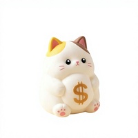 Chat porte-bonheur Squishy, balle anti-stress douce à rebond lent, jouet sensoriel, boîte cadeau, ornement de bureau, cadeau de fête