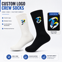 Chaussettes en coton pour hommes avec logo brodé personnalisé pour vêtements de sport et marque privée